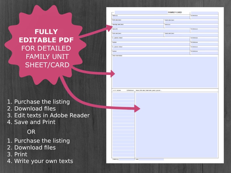 Digital Ancestor Information map. Ancestral Genealogy Template.