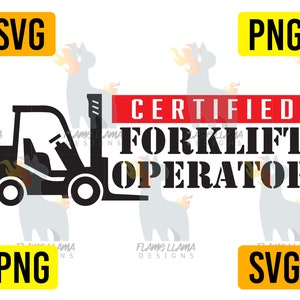 Certified Forklift Operator Design | Funny SVG | for cricut, vinyl cutter, and sublimation