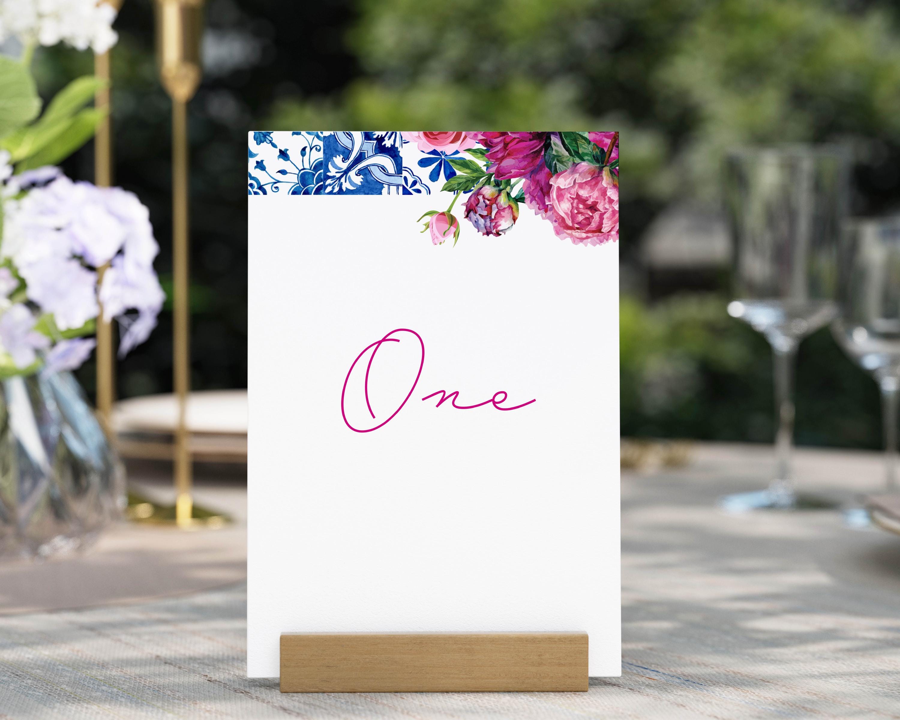 Tischschild 'Thank You' Mit Staffelei – Blumen-Halbmond-Design, 15,2 X 20,3 Cm Für Hochzeiten & Feiern