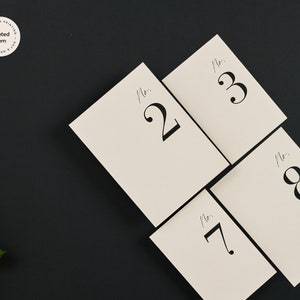 Números de mesa para casamento em Santa Rosa: papelaria minimalista impressa (4x6)
