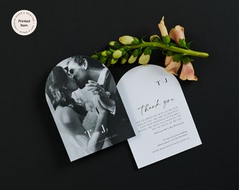 Wedding Thank You Card - The Santa Rosa Collection. Printed Thank You Card, Personalized Wedding Stationery, Arch Thank You Card