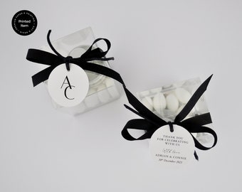 Printed Wedding Favor Tags: Square or Round, Manhattan Collection