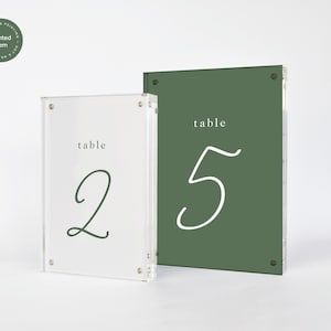 Acrylic Stand - Clear Acrylic Magnetic Table Number Stand