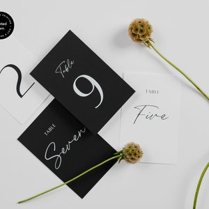 Numeri da tavolo 4x6 - Collezione Manhattan. Cancelleria per matrimonio stampata, inchiostro bianco, cancelleria per matrimonio Lux, numeri da tavolo stampati