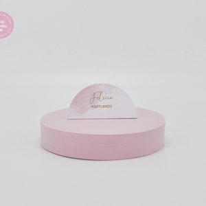 Taufe Taco Namenskarten - The Rose Quartz Collection. Rosa Taufe Gedruckt Tischkarte, Baby Mädchen Taufe, Taufplatzkarte