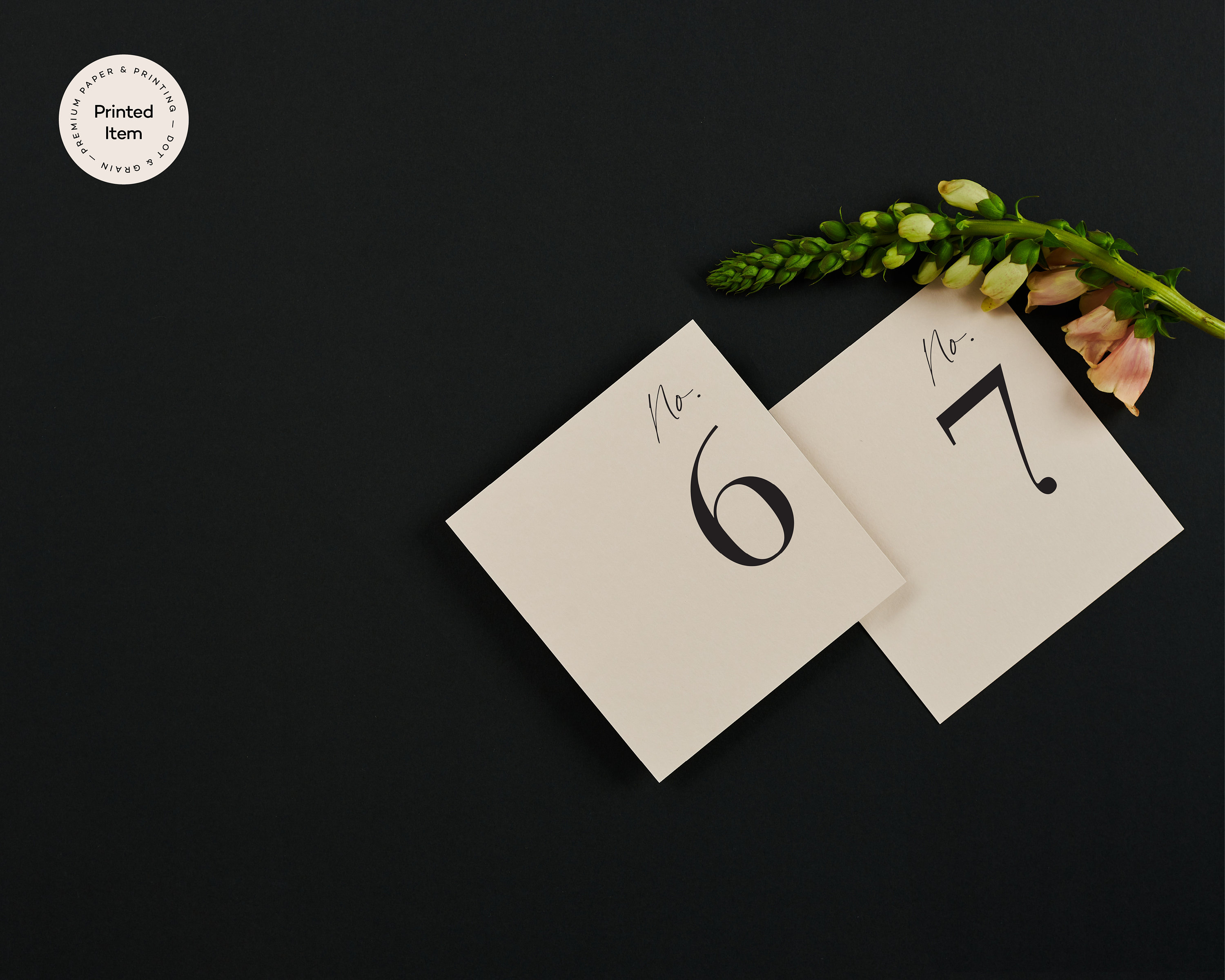 Square Table Numbers - The Santa Rosa Collection. Printed Wedding Stationery, Printed Table Numbers, Table Decor, Minimalist Table sign