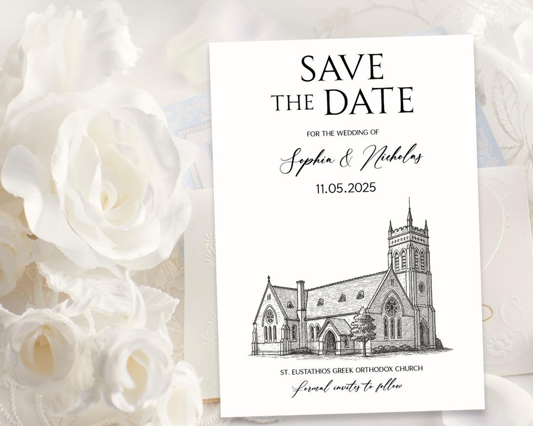 Wedding Venue Illustration: Custom Hand Drawn Venue, Church Drawing - Etsy