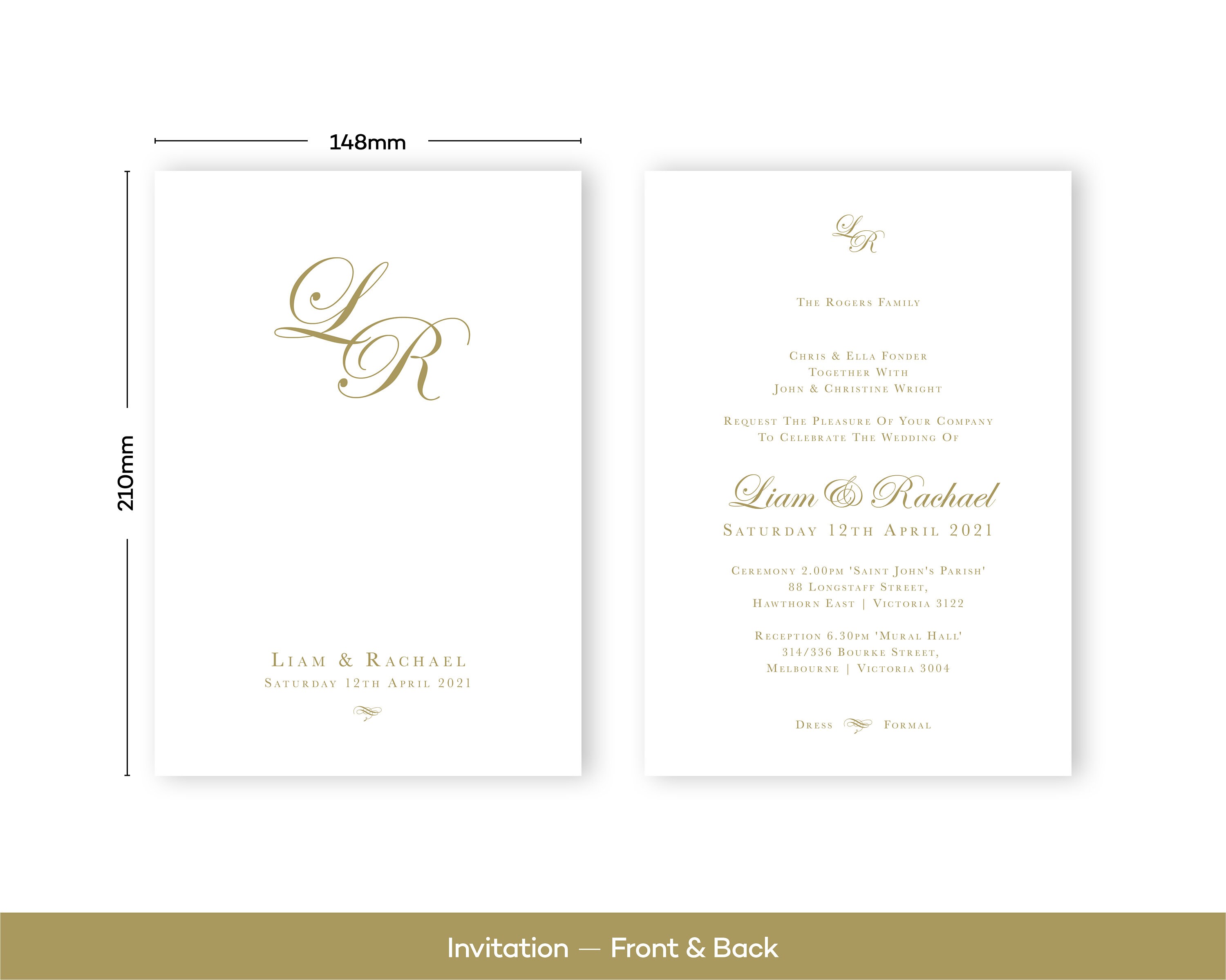 Main Invitation the Windsor Collection Invitations Etsy Australia