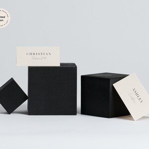Standaard naamkaartjes - De Santa Rosa-collectie. Gedrukte naamkaart, bruiloft briefpapier, chique bruiloft briefpapier,