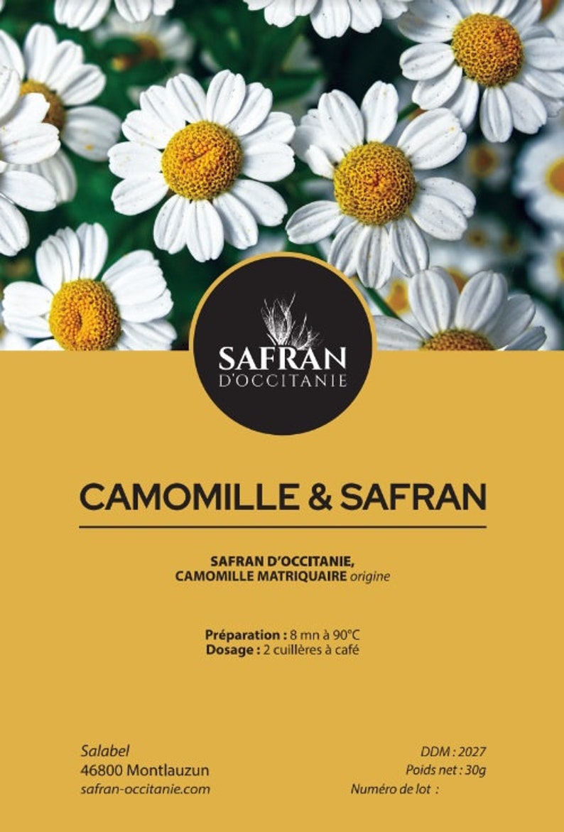 Saffron and Chamomile Herbal Tea Etsy