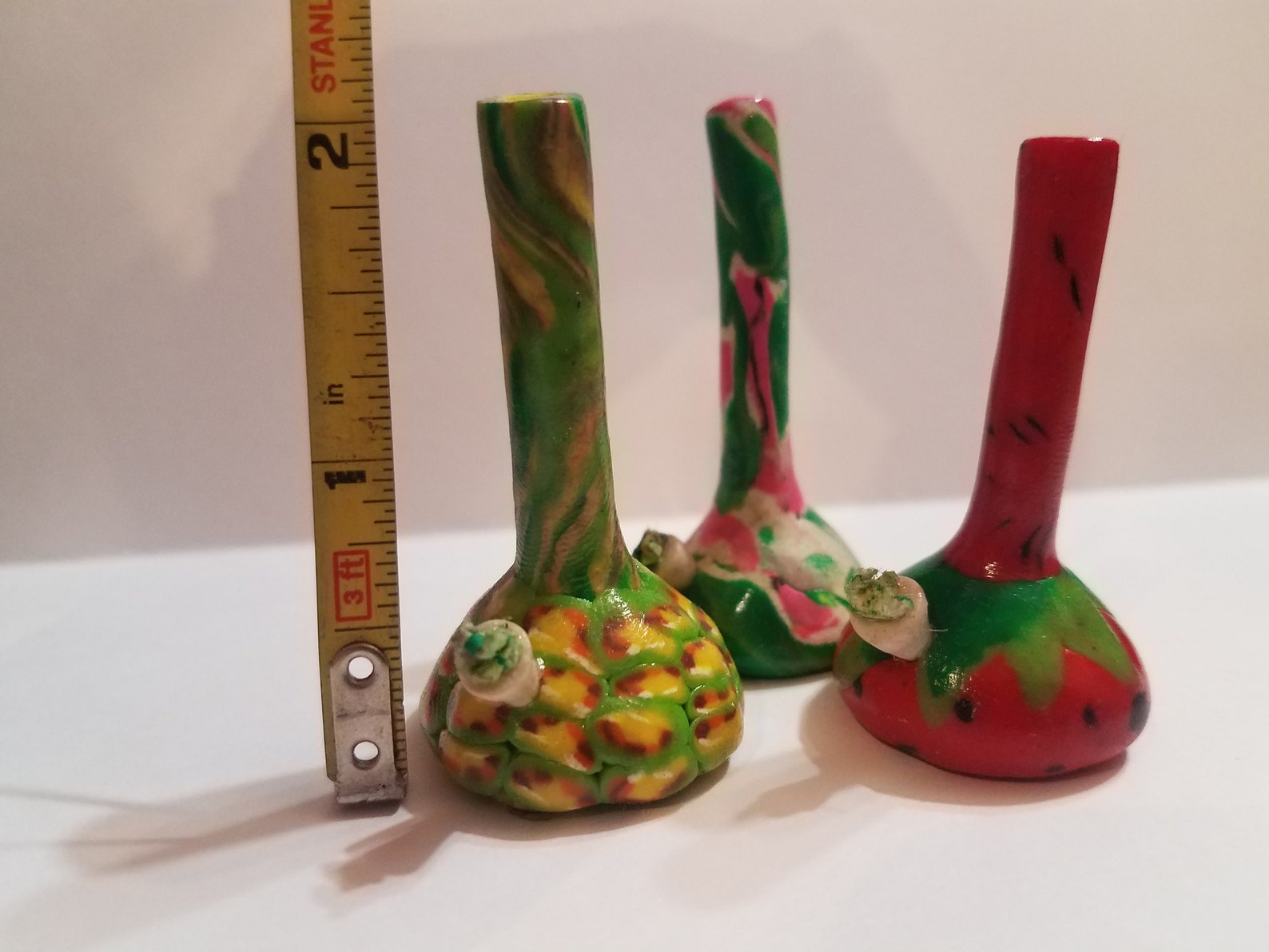 Mini Bong set of 3 fruit themed 2 cannabis novelty Etsy