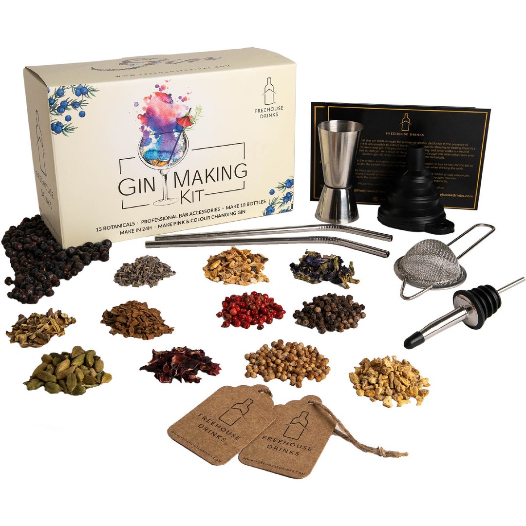 Gin Making Kit With Barware Accessories Make Your Own Gin at Home With