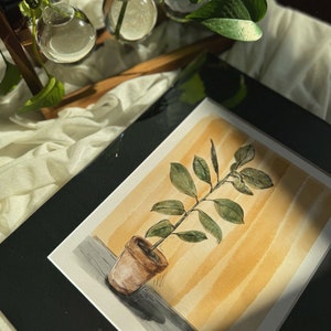 Rubber Plant, Rubber Tree, Ficus Elastica 8&quot;x10&quot; Art Print (unmatted)