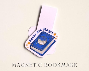 Books are Magic Magnetic Bookmark: Book Lover Gift