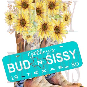Bud e Sissy con stivali da cowboy e girasoli