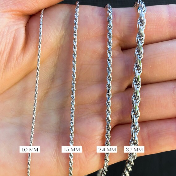 Twisted Rope Chain Necklace 925 