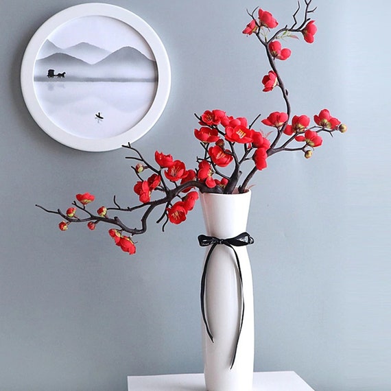 Red Japanese Cherry Blossom Decorations