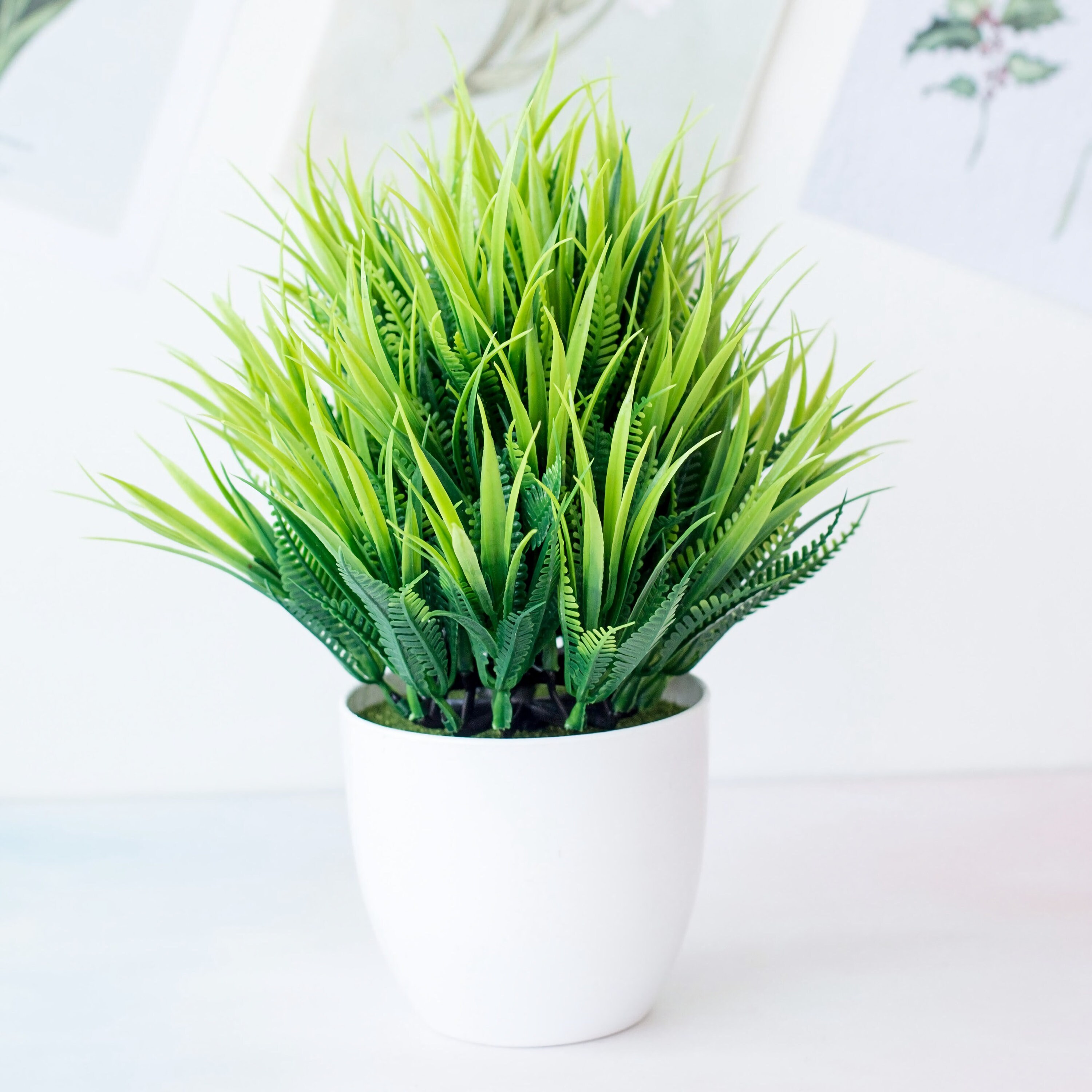 Artificial potted plant with pot included Artificial grass Etsy