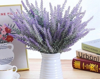 Lavender Artificial Flowers \ Artificial eucalyptus \ Artificial Flowers Bouquet \ Vase bouquets \ Dried flowers bouquet \ Vase Flowers