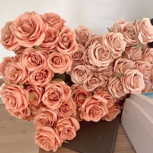 Artificial Rose Flowers \ Silk Roses \ Rose Bouquet Flowers \ Artificial Flowers \ Artificial Rose \ High Quality Roses Head Wedding Roses