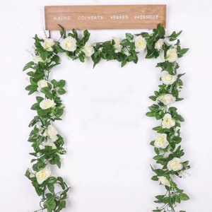 Artificial Flower Silk Rose Leaf Garland Vine Ivy Home Wedding Garden ...