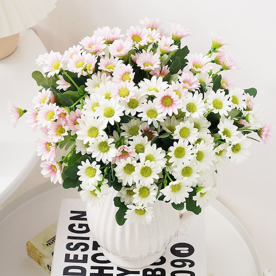 Daisy Flowers Artificial Flowers Spring Flowers Dried Flowers Bouquet Vase  Bouquets Vase Artificial Flowers Floral Stems 