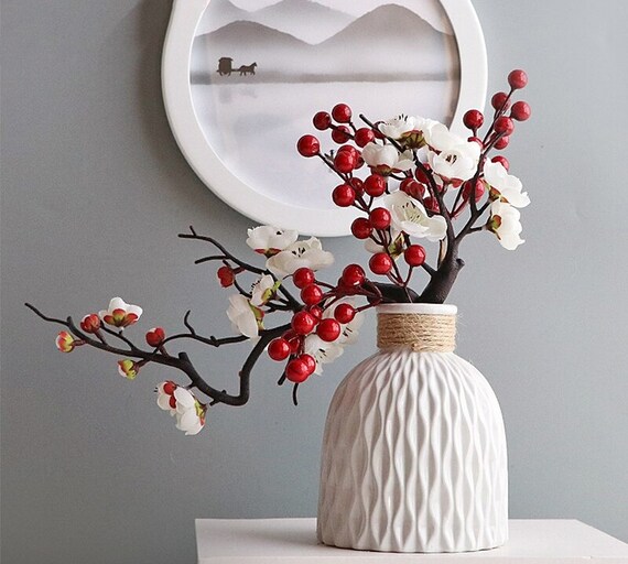 Red Japanese Cherry Blossom Decorations