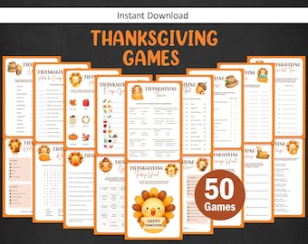 Thanksgiving Games Thanksgiving Trivia Thanksgiving Printable Games Bundle Thanksgiving Kids Games Friendsgiving Activity Family Dinner