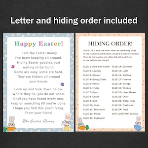 Ostern Schnitzeljagd für Jugendliche Ostereiersuche Hinweise ältere Kinder Osterhase Escape Room Korb Schatzsuche Indoor Outdoor Spiel DRUCKBAR Bild 3