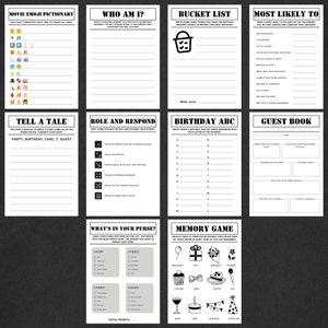 40th Birthday Games Bundle 40th Birthday Party Games 1984 Trivia Born in 1984 40 year old Men Women Him Her Quiz EDITABLE Instant Digital image 8