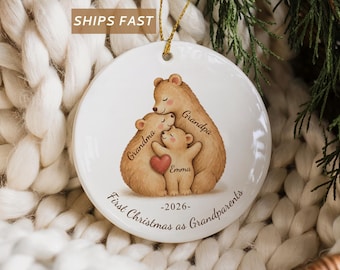 New Grandparents Ornament First Christmas as Grandma and Grandpa Ornament 1st Christmas as Mimi and Dada  Keepsake New Papa Gigi Nana Gift