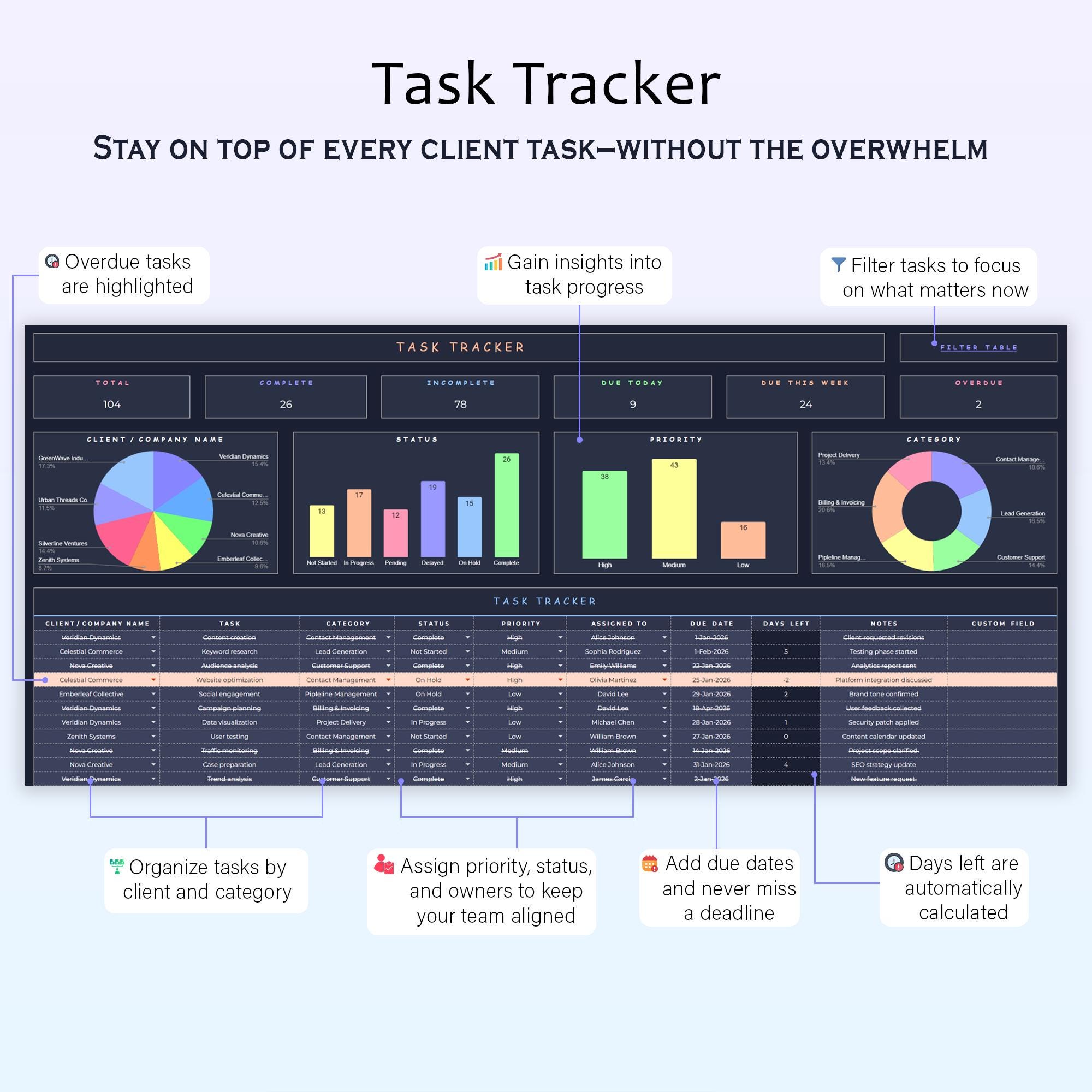Customer Database Tracker Example Client Tracker CRM Template Invoice Tracker Spreadsheet for Small ...