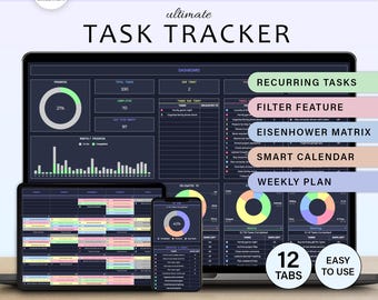 Aufgaben-Tracker To Do-Listenvorlage Tägliche Aufgaben Tabelle Wiederkehrende Aufgaben Produktionsplaner To-Do-Liste Projektmanagement Google Sheets