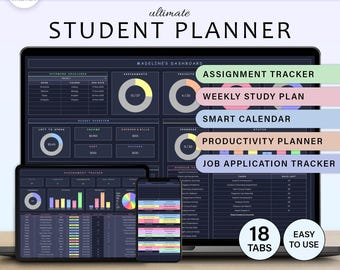 Studentenplaner Aufgabe Tracker Akademische Studienplaner Tabelle Universität College Kurs Schulplaner Klasse Google Sheets Vorlage