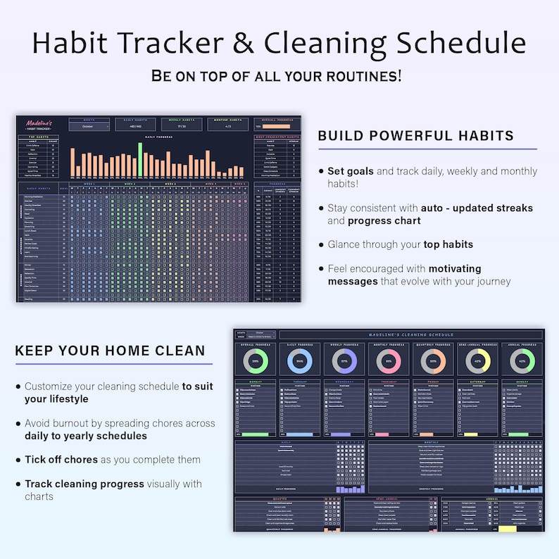 Life Planner Digital Planner Daily Planner Google Sheets Budget Tracker ...