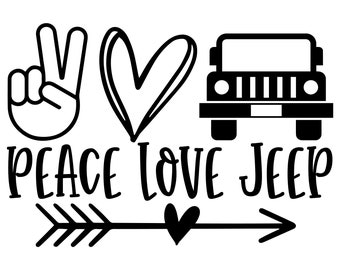 Download Peace Love Jeep Etsy