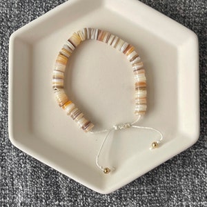 Sea Shell | Heishi | Adjustable | Wax Cord | Waterproof | Anklet | 6MM