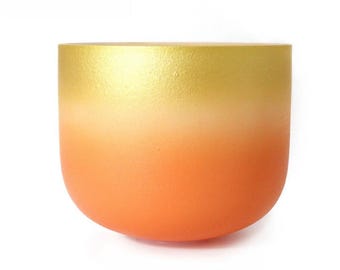 Rainbow Crystal Singing Bowl Set: 7 Chakra Quartz, 432H zwith Mallets and carrying bag