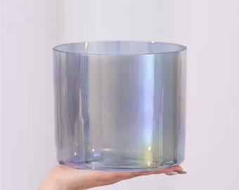 Crystal Singing Bowl，Gold Quartz,432Hz 6-8″ with Mallets and carrying bag
