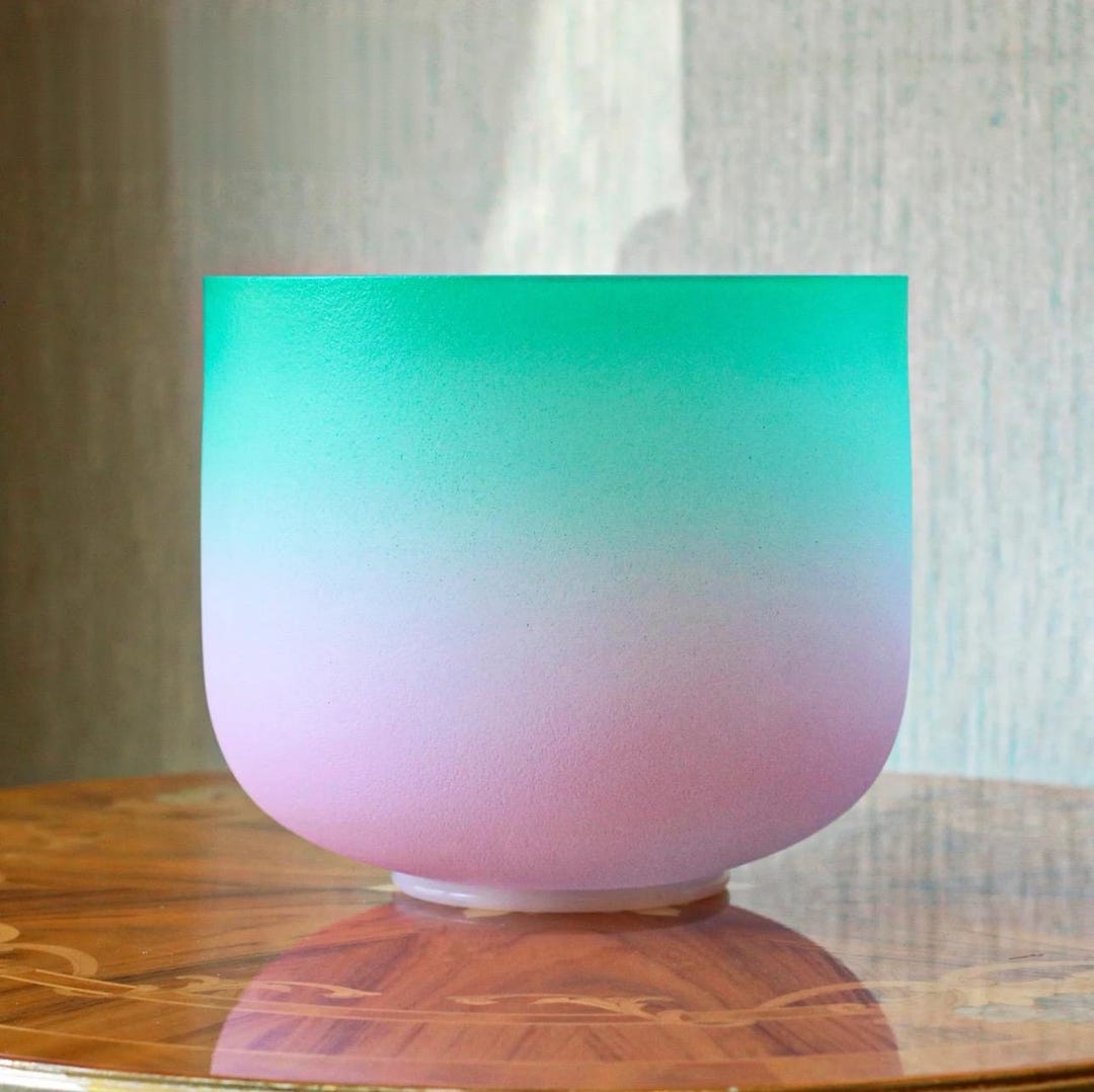 Rainbow Crystal Singing Bowl Set: 7 Chakra Quartz, 432H Zwith Mallets ...
