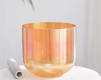 432 Hz 6-8″ Crystal Singing Bowl with Mallets and carrying bag