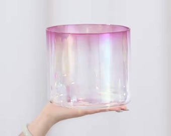 432 Hz 6-8″ Crystal Singing Bowl with Mallets and carrying bag