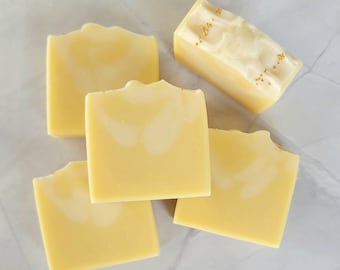 Lemon Sugar Soap - Natural Soap Bars | Handmade Soap | Cold Process Soap | Palm Free Soap | Artisan Soap