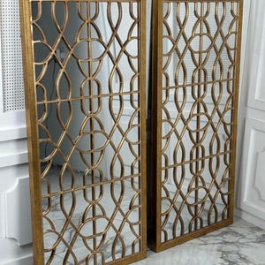 Gold Geometric Wall Mirror