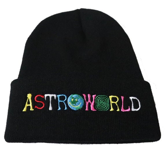Astroworld Knitted Hat Embroidery 