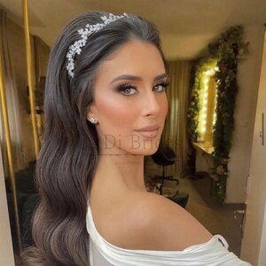 Bridal headband luxury bridal headband high end bridal dress bridal hairaccessory bridal hair jewelry bridal hair comb la di brides