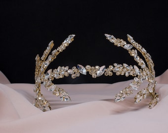 Gold Bridal headband luxury bridal headpiece bridal hair jewelry tiara bridal dress bridal hair comb bridal hair pin bridal hair accessories