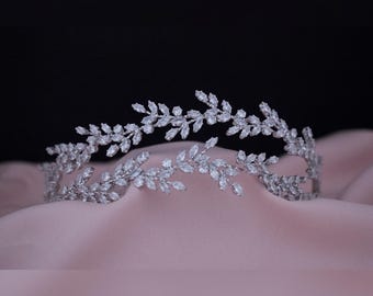 Bridal tiara headpiece zircon two layered headpiece three colors bridal dress bridal hair comb bridal hair pin
