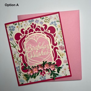 Carte d'anniversaire faite main | Cartes d'anniversaire | Joyeux anniversaire | carte 3D | de luxe fait main | Carte d'anniversaire unique | Carte fantaisie |
