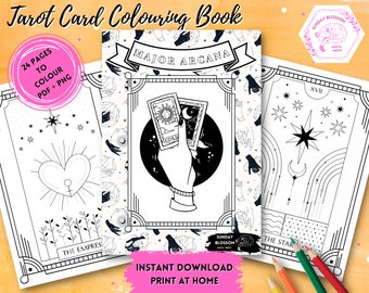 Download Tarot Coloring Pages Etsy